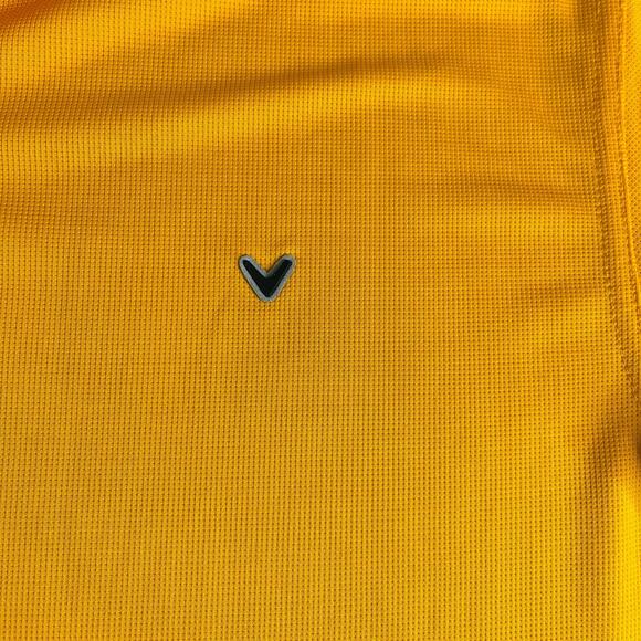 Callaway Golf Polo Shirt Men's‎ Large Orange Micro Texture Lightweight Polyester - Picture 3 of 9